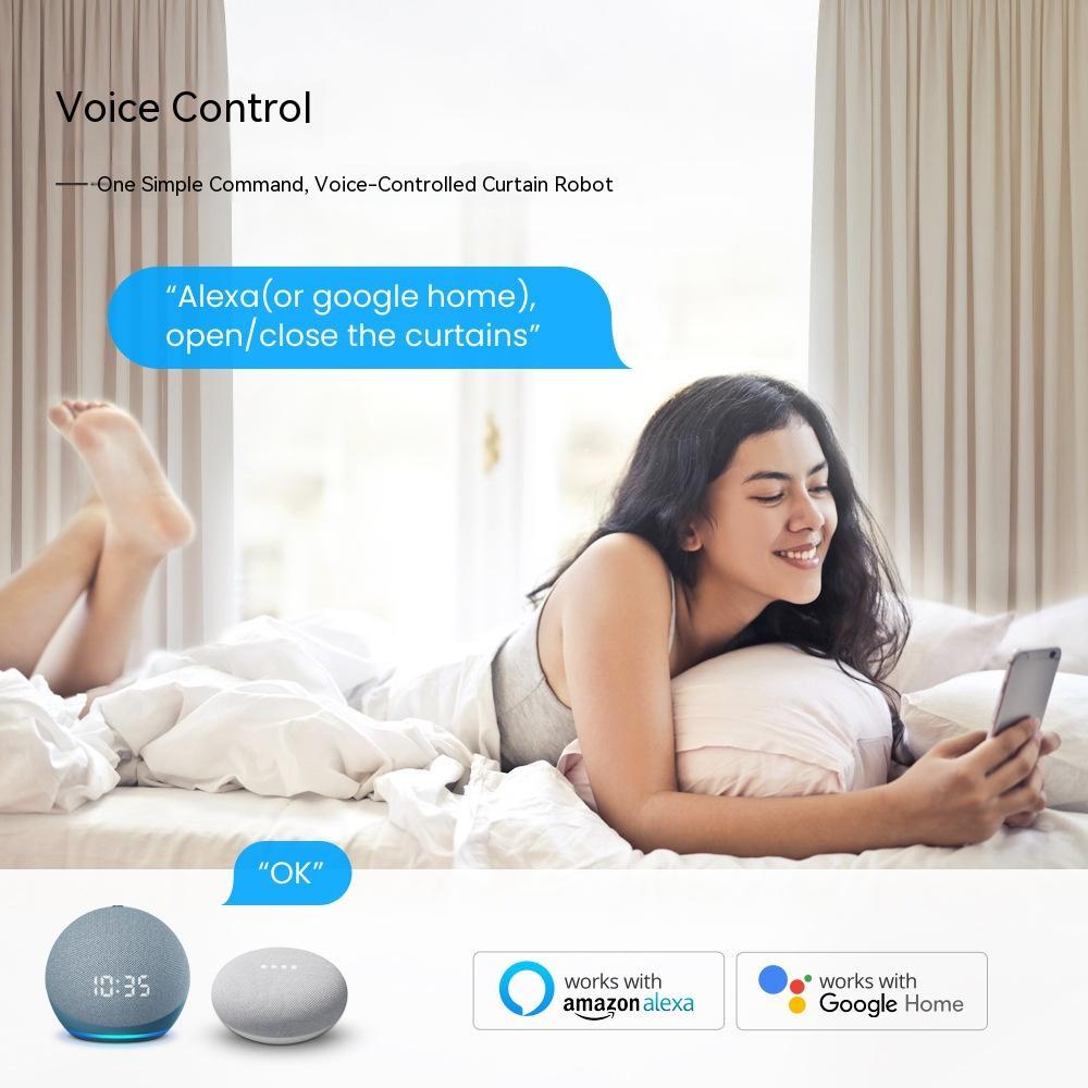 Smart Home Wifi Curtain Robot Roman Rod - Globentra