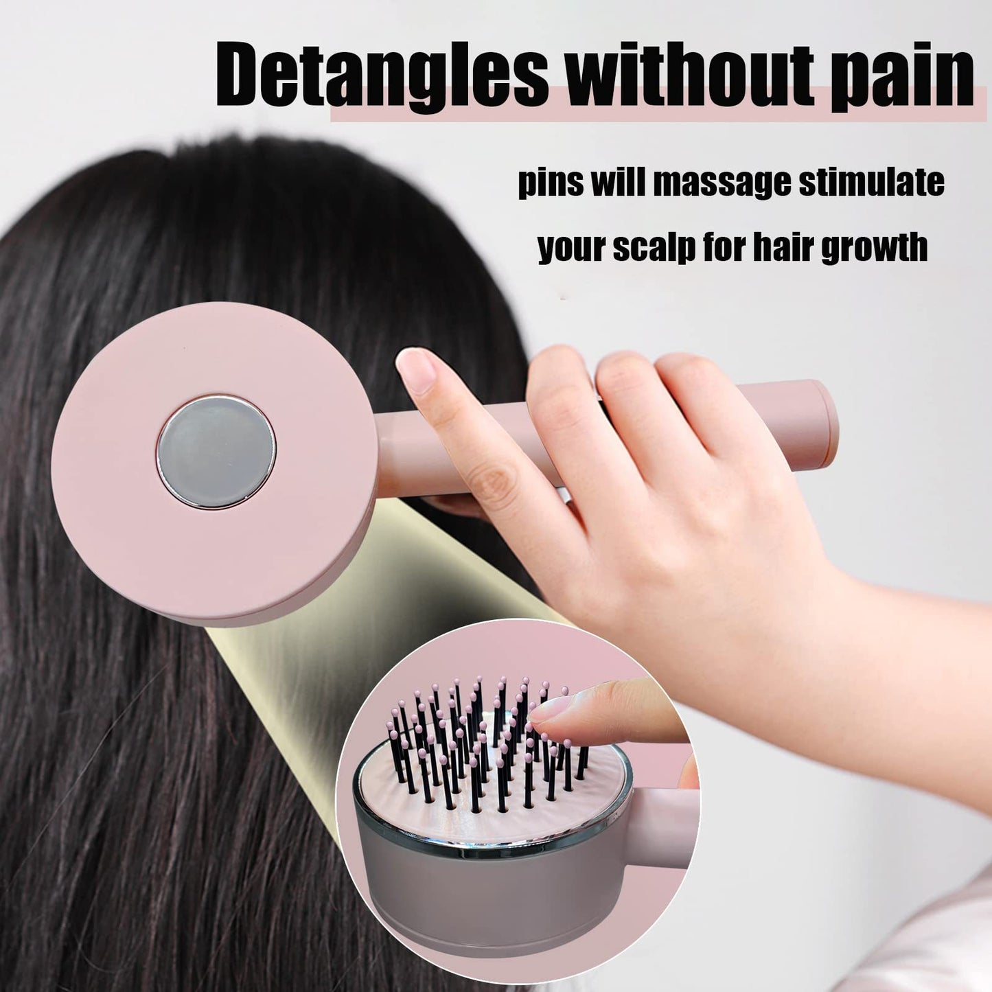 Scalp massage hair brush. Tangle-free hair.
This self-cleaning brush relaxes your scalp while detangling every strand — like a spa treatment in your hand. - Globentra