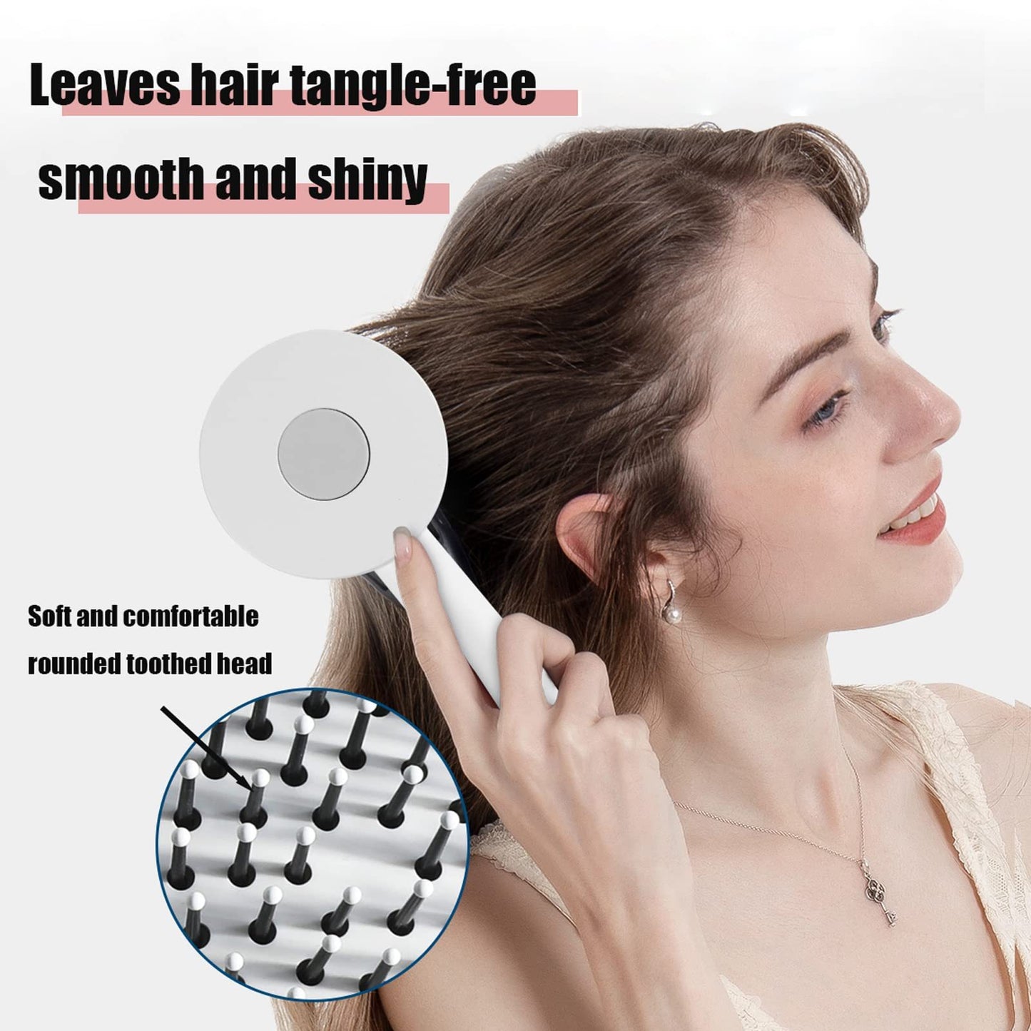 Scalp massage hair brush. Tangle-free hair.
This self-cleaning brush relaxes your scalp while detangling every strand — like a spa treatment in your hand. - Globentra