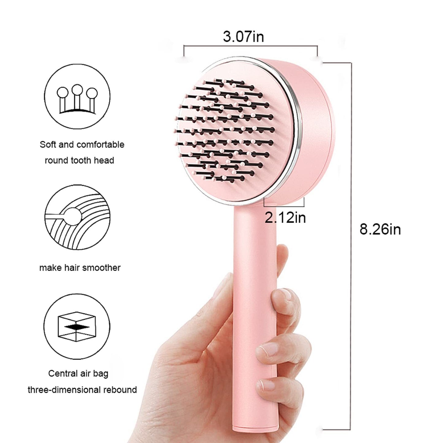 Scalp massage hair brush. Tangle-free hair.
This self-cleaning brush relaxes your scalp while detangling every strand — like a spa treatment in your hand. - Globentra