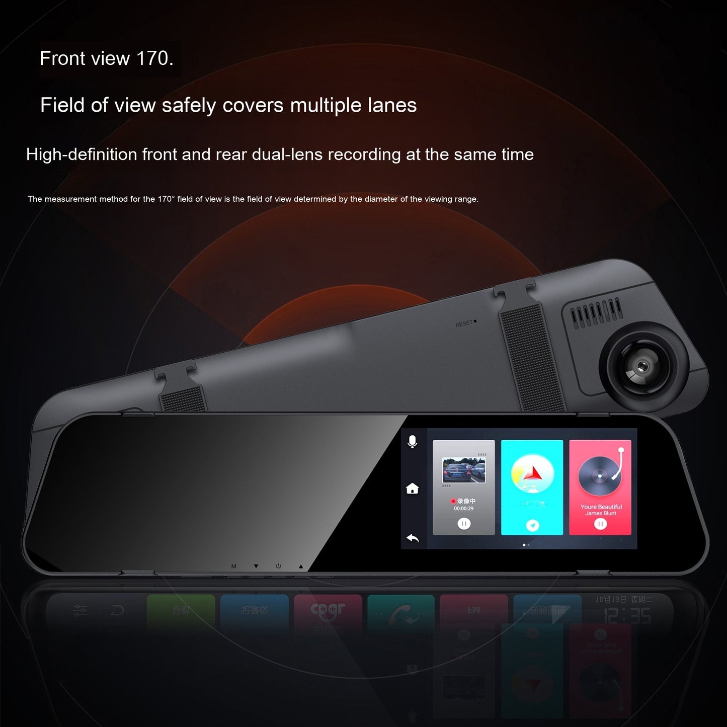 Front And Rear Night Vision Recorder HD Camera - Globentra