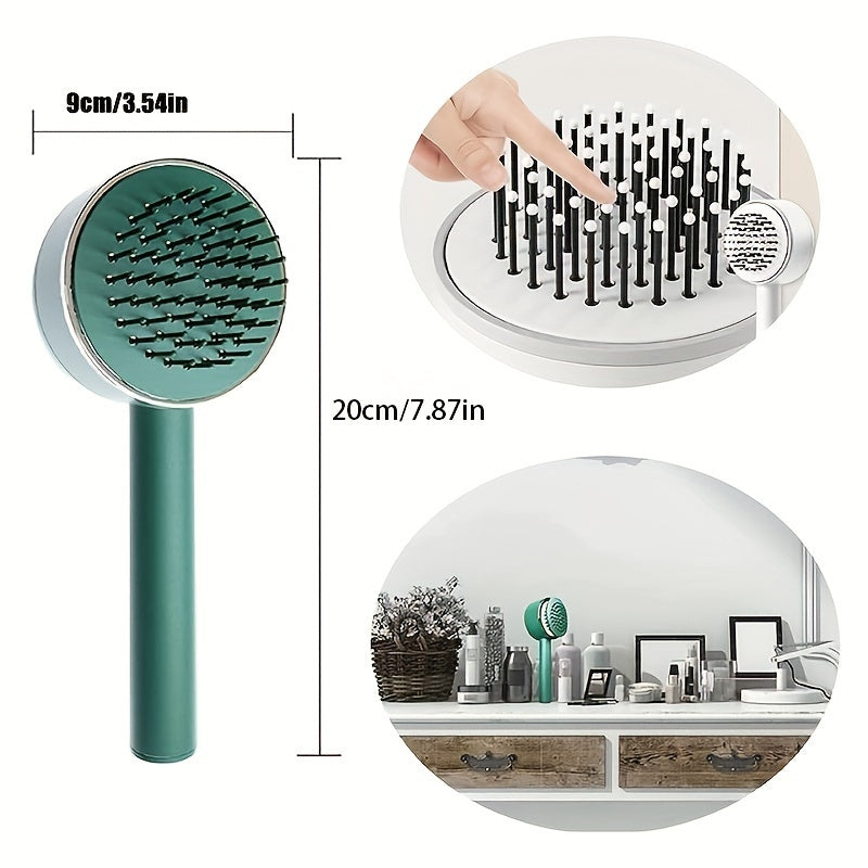 Scalp massage hair brush. Tangle-free hair.
This self-cleaning brush relaxes your scalp while detangling every strand — like a spa treatment in your hand. - Globentra