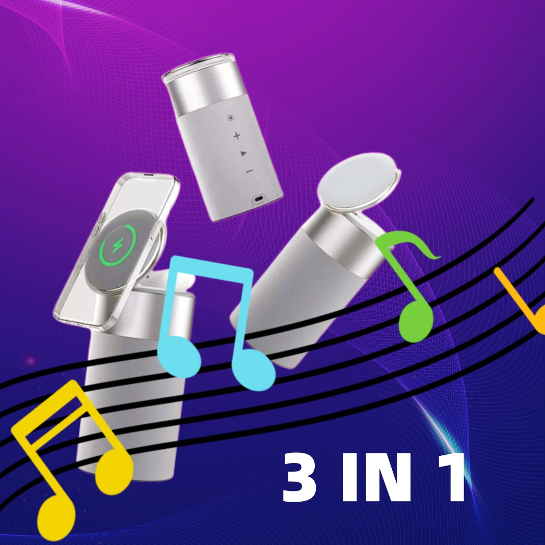 3 In 1 Multi-Function Bluetooth Speaker With Touch Lamp - Globentra