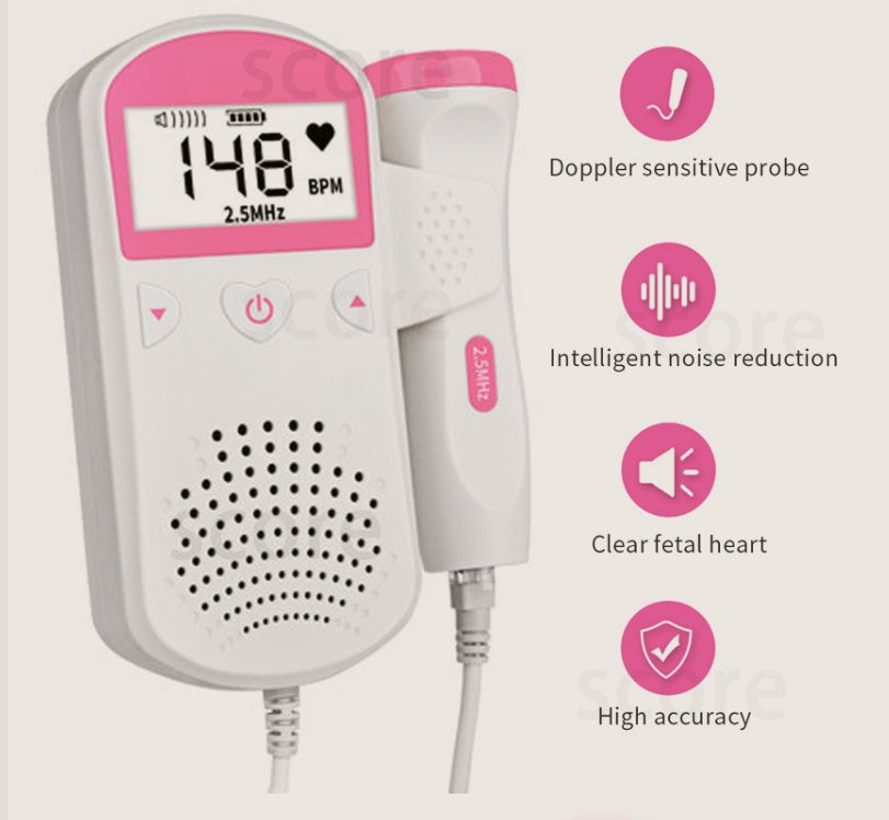 Fetal Heart Rate Monitor Home Pregnancy Baby Fetal Sound Heart Rate Detector - Globentra
