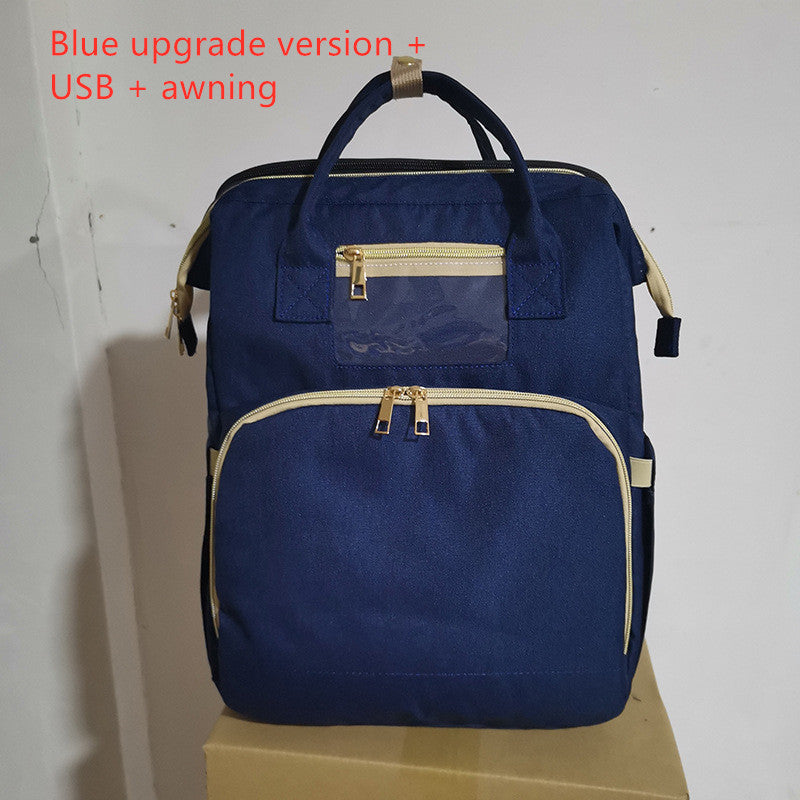 USB Charging Version Mommy Bed Backpack Folding Large Capacity Multi-function - Globentra