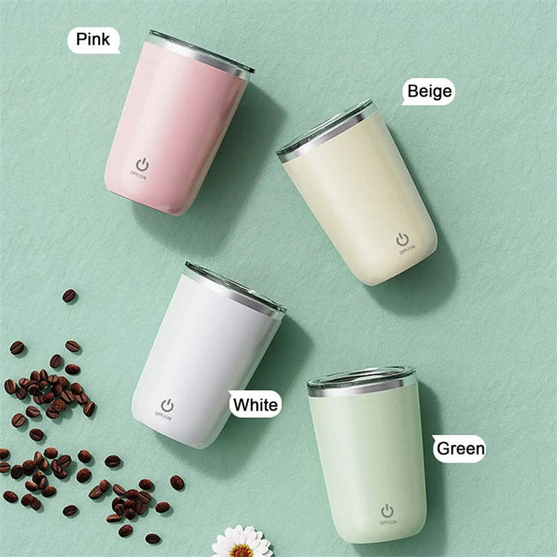 Self Stirring Mug -Magnatic Auto Mixing Cup For Coffee, Tea, Milk, Juice & More - Globentra