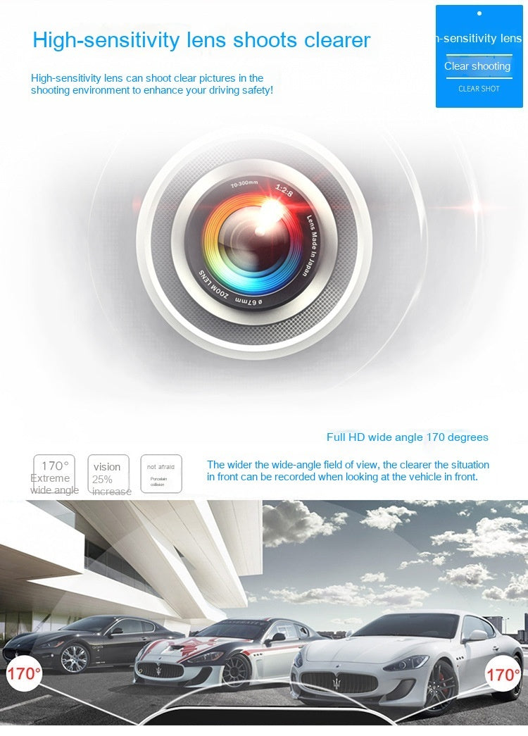 Front And Rear Night Vision Recorder HD Camera - Globentra
