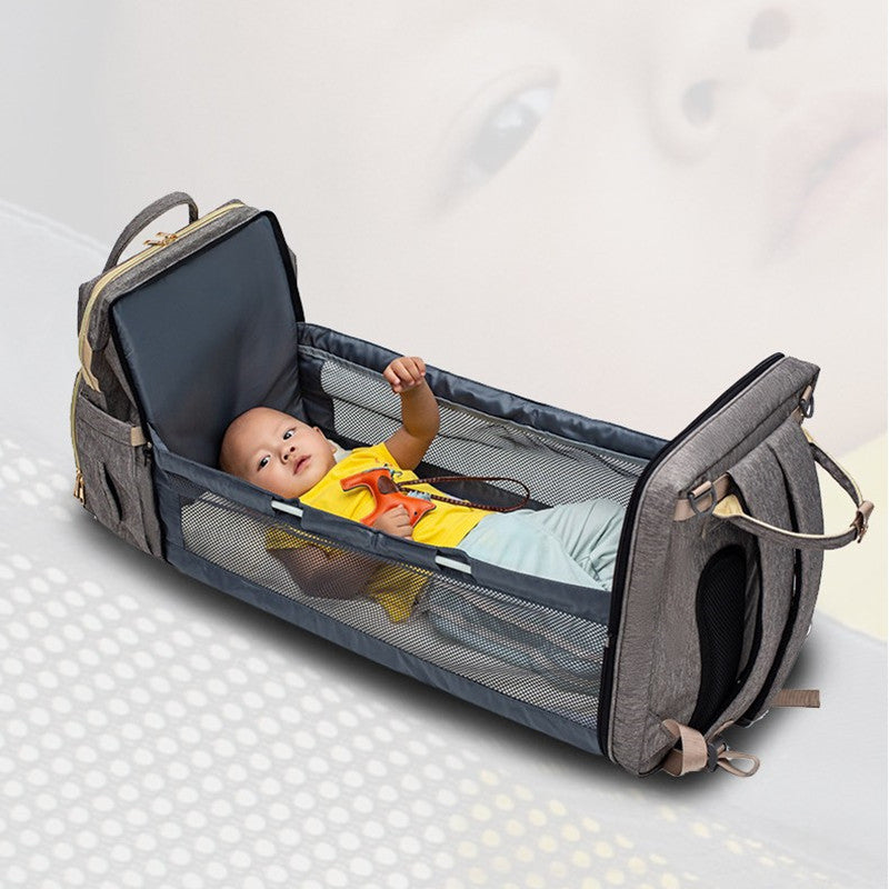 USB Charging Version Mommy Bed Backpack Folding Large Capacity Multi-function - Globentra