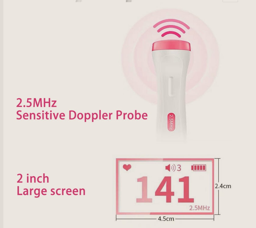 Fetal Heart Rate Monitor Home Pregnancy Baby Fetal Sound Heart Rate Detector - Globentra