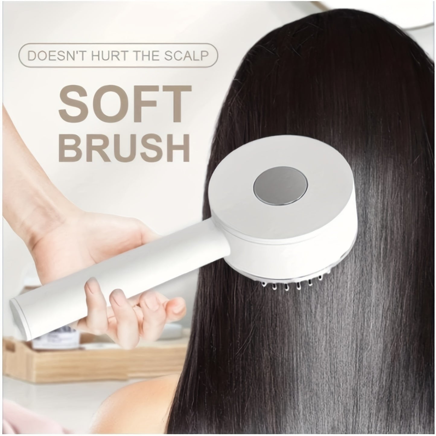 Scalp massage hair brush. Tangle-free hair.
This self-cleaning brush relaxes your scalp while detangling every strand — like a spa treatment in your hand. - Globentra