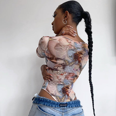 Women’s Long Sleeve Bodysuit – Sexy Plain Color Streetwear Skinny Jumpsuit