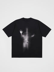 Men’s Creative Pattern T-shirt – Casual Summer Streetwear Round Neck Top