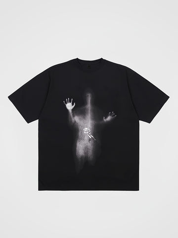 Men’s Creative Pattern T-shirt – Casual Summer Streetwear Round Neck Top