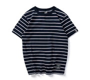 Men’s Harajuku Striped T-Shirt – Casual Short Sleeve Hip Hop Streetwear Top