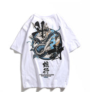 Men’s Chinese Letter Streetwear – Hoodie & Loose Fit Printed Short Sleeve T-shirt