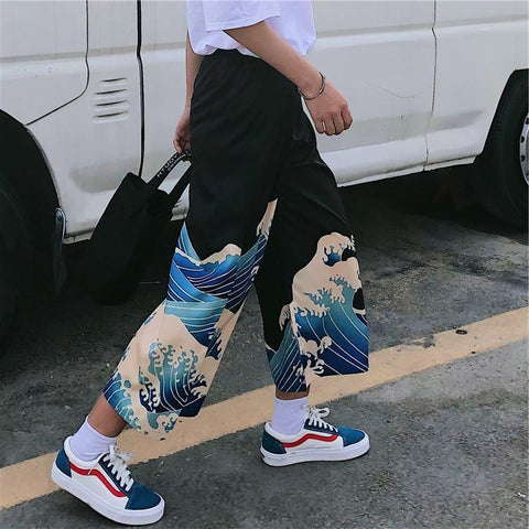 Women’s Harajuku Oversized Wide-Leg Pants – Japanese Streetwear Trousers