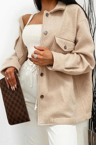 Women’s Streetwear Collar Coat – Casual Autumn Jacket