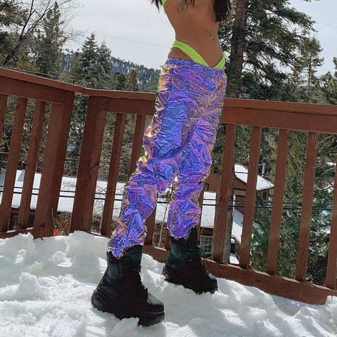 Women’s Gradient Streetwear Joggers – High Waist Hip Hop Pants with Pockets
