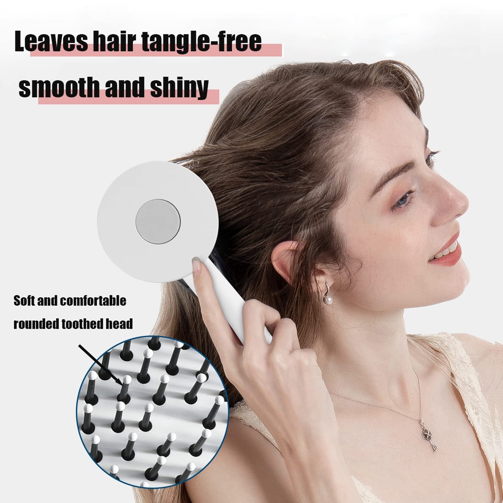 Scalp massage hair brush. Tangle-free hair.
This self-cleaning brush relaxes your scalp while detangling every strand — like a spa treatment in your hand. - Globentra
