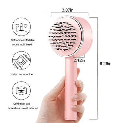 Scalp massage hair brush. Tangle-free hair.
This self-cleaning brush relaxes your scalp while detangling every strand — like a spa treatment in your hand. - Globentra