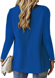 Women’s Casual Lapel Suit Jacket – Long Sleeve Button Blazer Top