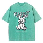 Cute Rabbit Print T-Shirt – Casual Streetwear Graphic Tee