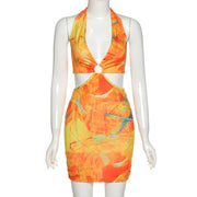 Women’s Hollow Backless Summer Dress – Tight-Fit Casual Streetwear Beach Outfit