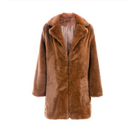 Women’s Faux Fur Coat – Warm Winter Streetwear Outerwear