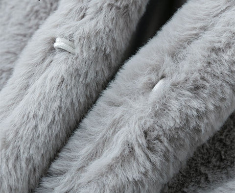Women’s Faux Fur Coat – Warm Winter Streetwear Outerwear