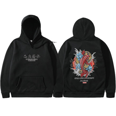 Men’s Ukiyo-e Hoodie – Hip Hop Japanese Streetwear Pullover