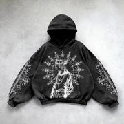 Hooded Printed Hip Hop Y2G Streetwear Sweatshirt – Unisex Pullover Hoodie