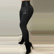 Lugentolo Women’s High-Waist Skinny Trousers – Casual Fall Streetwear Pants
