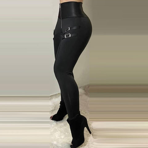 Lugentolo Women’s High-Waist Skinny Trousers – Casual Fall Streetwear Pants