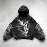 Hooded Printed Hip Hop Y2G Streetwear Sweatshirt – Unisex Pullover Hoodie