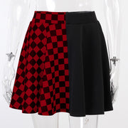 Women’s Gothic Plaid A-Line Mini Skirt – Harajuku Streetwear Skirt
