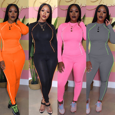 Women’s Streetwear Pencil Pants Suit – Casual Two-Piece Outfit