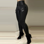Lugentolo Women’s High-Waist Skinny Trousers – Casual Fall Streetwear Pants