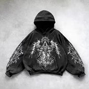 Hooded Printed Hip Hop Y2G Streetwear Sweatshirt – Unisex Pullover Hoodie