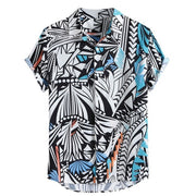 Men’s Hawaiian Shirt – Casual Summer Streetwear Button-Up