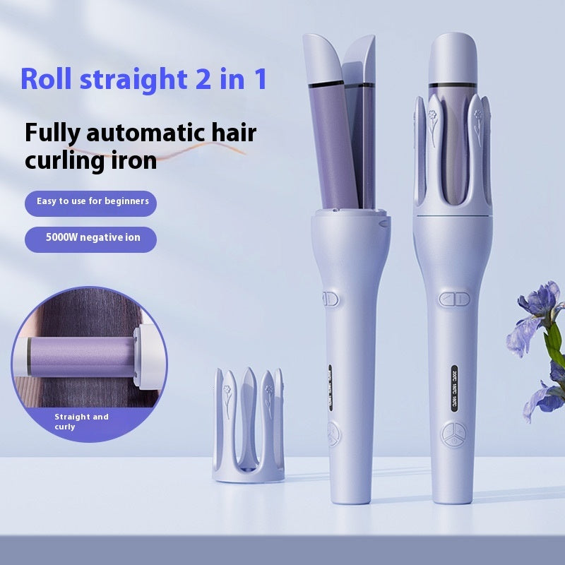 New 2 In 1 Automatic Hair Curler Straightener - Globentra