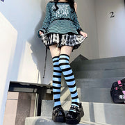 Hot Girl Y2K Stripe Socks – Harajuku Lolita Streetwear Legwear
