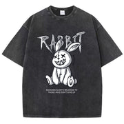 Cute Rabbit Print T-Shirt – Casual Streetwear Graphic Tee
