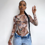 Women’s Long Sleeve Bodysuit – Sexy Plain Color Streetwear Skinny Jumpsuit