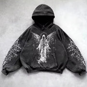 Hooded Printed Hip Hop Y2G Streetwear Sweatshirt – Unisex Pullover Hoodie