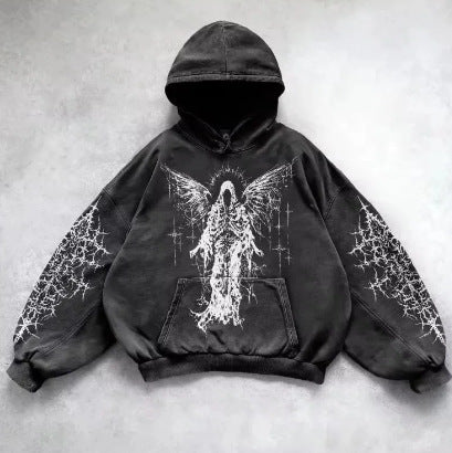 Hooded Printed Hip Hop Y2G Streetwear Sweatshirt – Unisex Pullover Hoodie