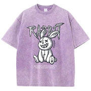Cute Rabbit Print T-Shirt – Casual Streetwear Graphic Tee