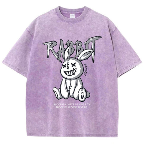 Cute Rabbit Print T-Shirt – Casual Streetwear Graphic Tee