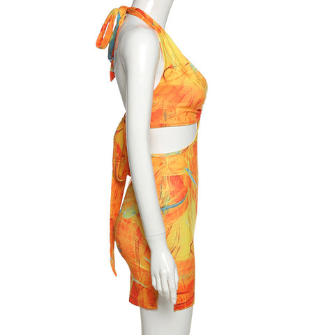 Women’s Hollow Backless Summer Dress – Tight-Fit Casual Streetwear Beach Outfit