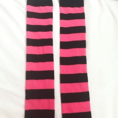 Hot Girl Y2K Stripe Socks – Harajuku Lolita Streetwear Legwear