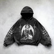 Hooded Printed Hip Hop Y2G Streetwear Sweatshirt – Unisex Pullover Hoodie